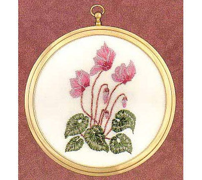 Cyclamen Embroidery Kit by Design Perfection