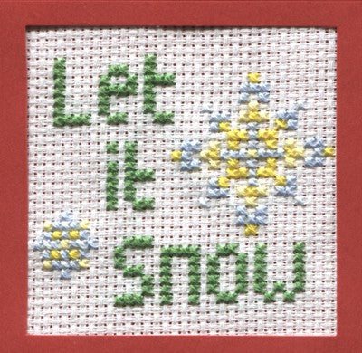 Let it Snow Cross Stitch Christmas Card Kit by September Cottage Crafts