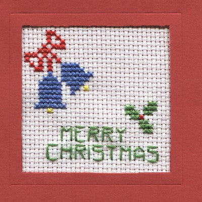 Christmas Bells Cross Stitch Christmas Card Kit by September Cottage Crafts