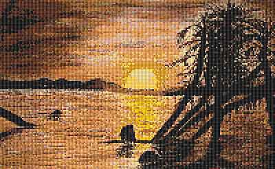 Dawn Over Lake Turkana Cross Stitch Chart by September Cottage Crafts