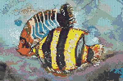 Ink Fish Cross Stitch Chart by September Cottage Crafts