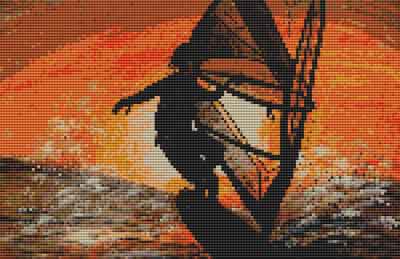 Surfer Dude Cross Stitch Chart by September Cottage Crafts