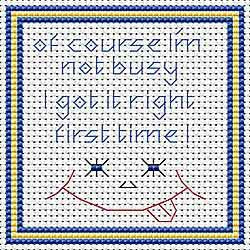 Right First Time Cross Stitch Coaster Kit by September Cottage Crafts