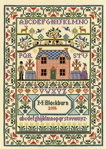 Country Cottage Sampler Cross Stitch Kit By Bothy Threads