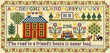 Friends House Sampler Cross Stitch Kit By Bothy Threads