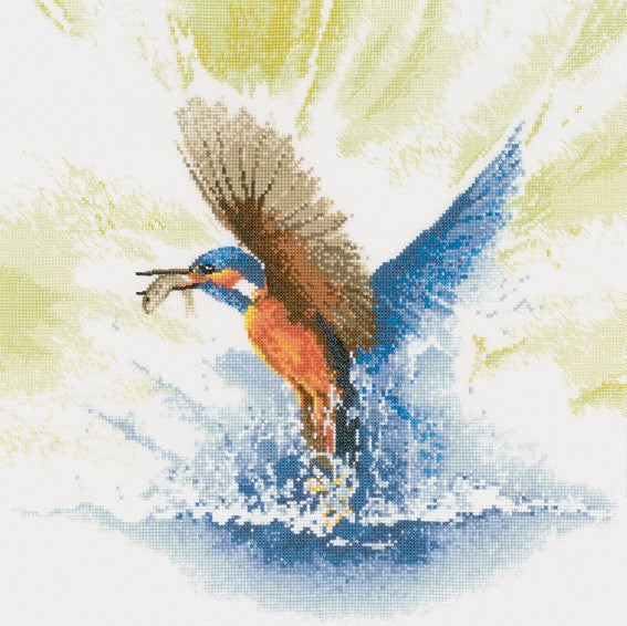 Kingfisher in Flight Cross Stitch Kit by Heritage Crafts