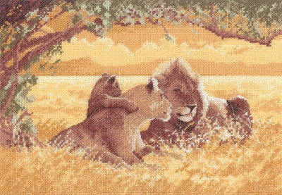 Lions Cross Stitch Kit by Heritage Crafts