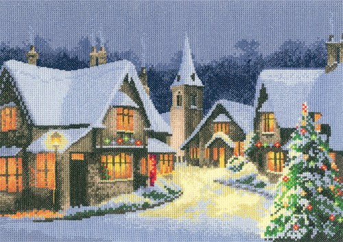 Christmas Village Cross Stitch Kit by Heritage Crafts