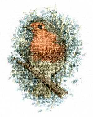 Robin Redbreast Cross Stitch Kit by Heritage Crafts