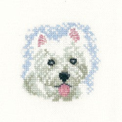 Westie Puppy Cross Stitch Kit by Heritage Crafts