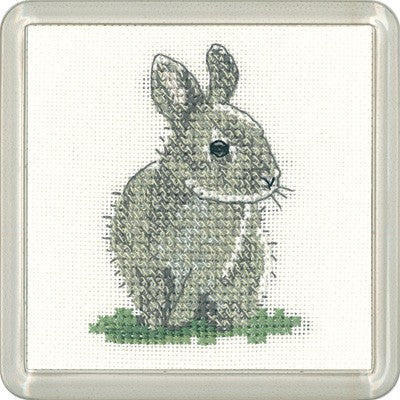 Baby Rabbit Cross Stitch Coaster Kit by Heritage Crafts