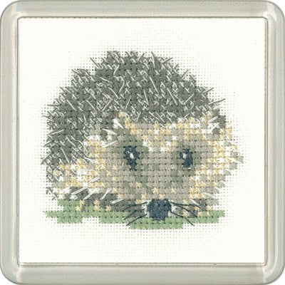 Hedgehog Cross Stitch Coaster Kit by Heritage Crafts