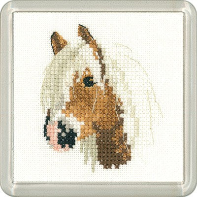 Palomino Pony Cross Stitch Coaster Kit by Heritage Crafts