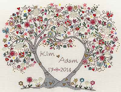 Love Blossoms Cross Stitch Kit By Bothy Threads