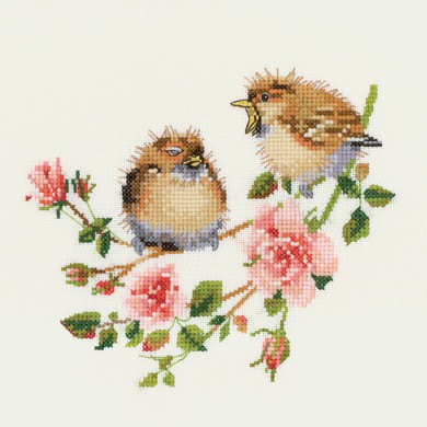 Rose Chick Chat Cross Stitch Kit by Heritage Crafts