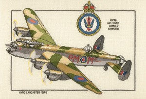Avro Lancaster Cross Stitch Kit by Heritage Crafts