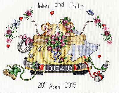 Just Married Cross Stitch Kit By Bothy Threads