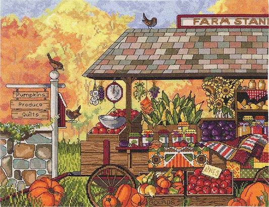 Farm Stand Cross Stitch Kit by Janlynn