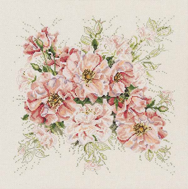Garden Roses Cross Stitch Kit by Janlynn
