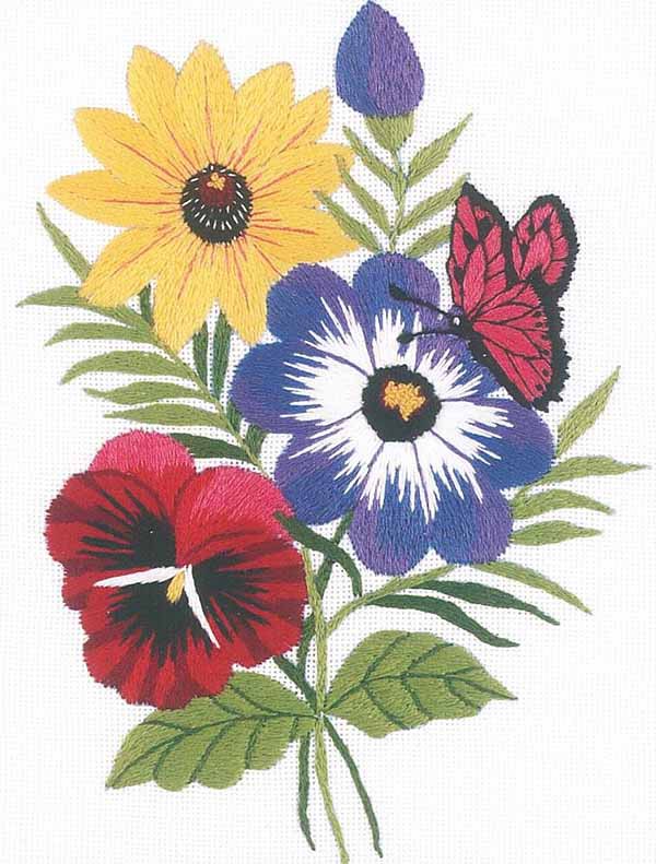 Floral Embroidery Kit by Janlynn