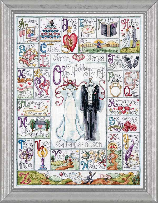 Wedding ABC Wedding Sampler Cross Stitch Kit by Design Works