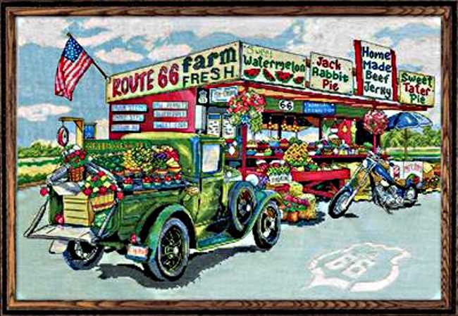 Route 66 Farmstead Cross Stitch Kit by Design Works