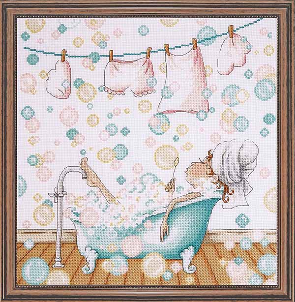 Blowing Bubbles Cross Stitch Kit by Design Works