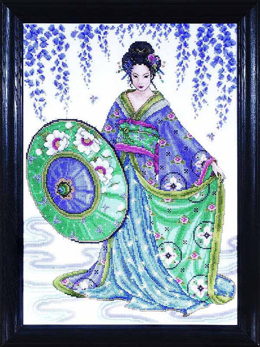 Blue Geisha Cross Stitch Kit by Design Works