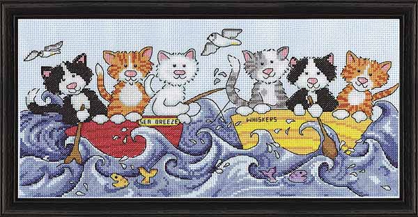 At Sea Cats Cross Stitch Kit by Design Works