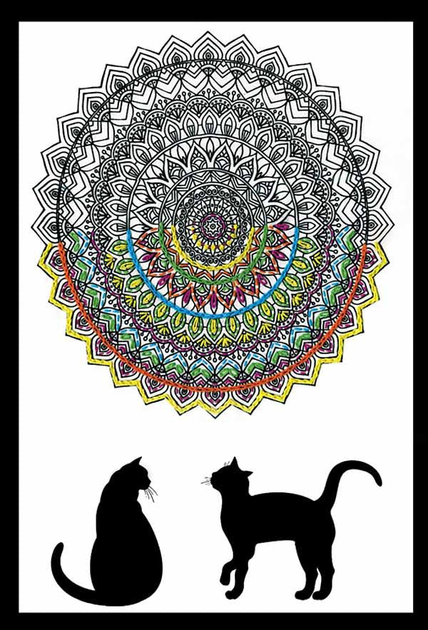 Cat Mandala Zenbroidery by Design Works
