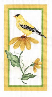Floral Goldfinch Cross Stitch Kit by Janlynn