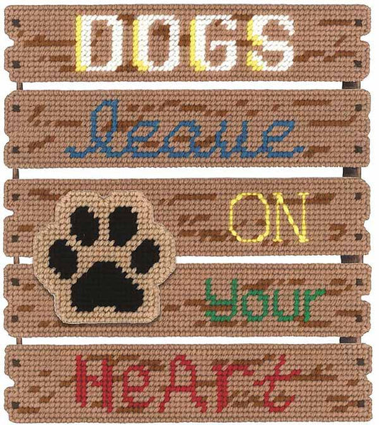 Dogs Leave Paw Prints Plastic Canvas Kit by Janlynn