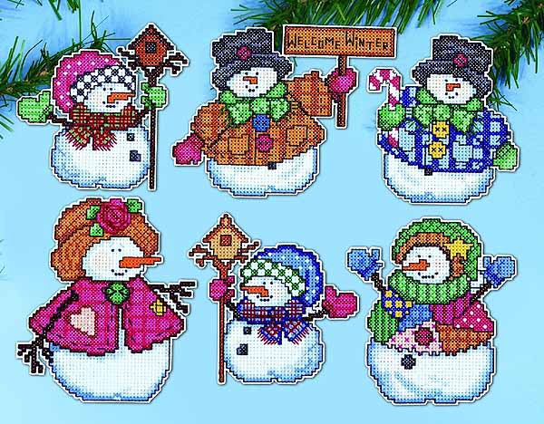 Welcome Winter Ornaments Cross Stitch Kit by Design Works