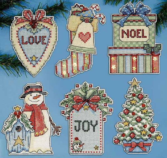 Country Christmas Ornaments Cross Stitch Kit by Design Works