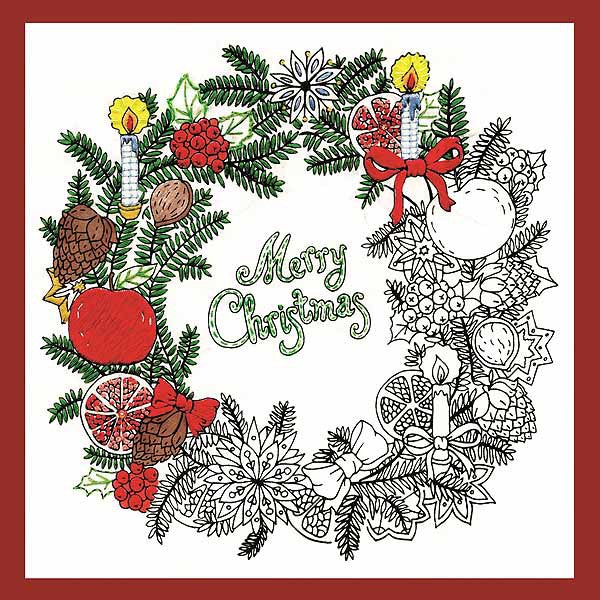 Christmas Wreath Zenbroidery by Design Works