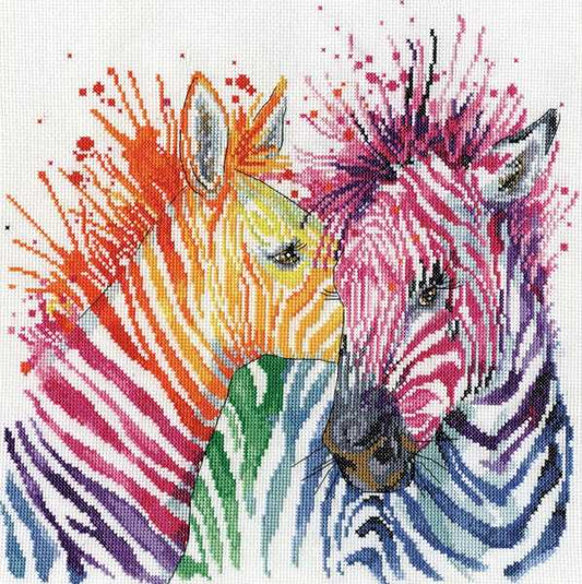 Colourful Zebras Cross Stitch Kit by Design Works