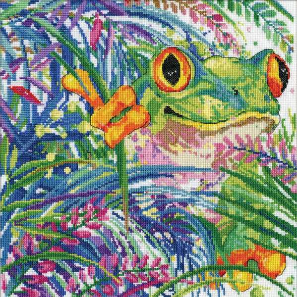 Tree Frog Cross Stitch Kit by Design Works