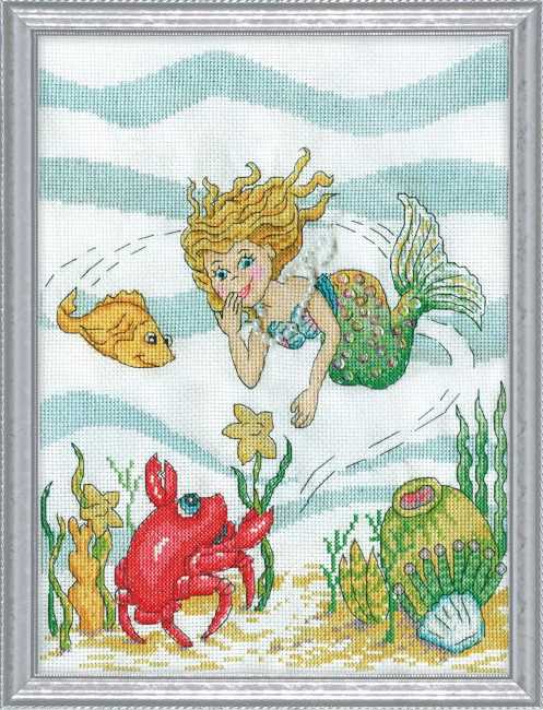 Mermaid Cross Stitch Kit by Design Works