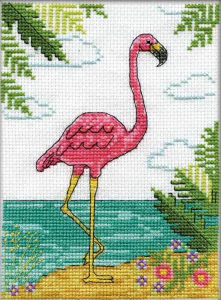 Flamingo Cross Stitch Kit by Design Works