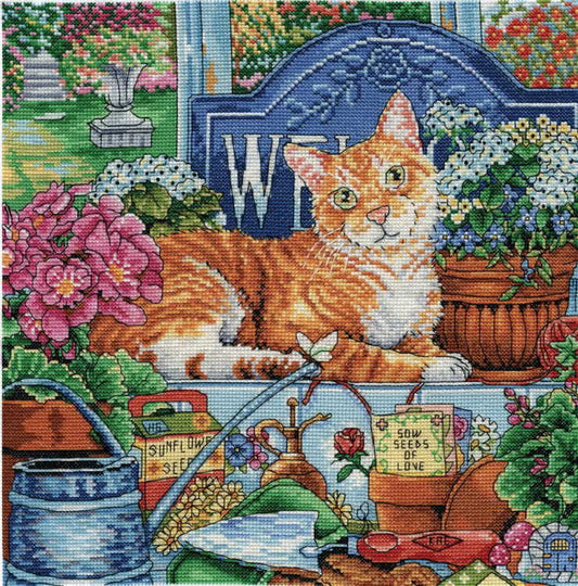 Welcome Cat Cross Stitch Kit by Design Works