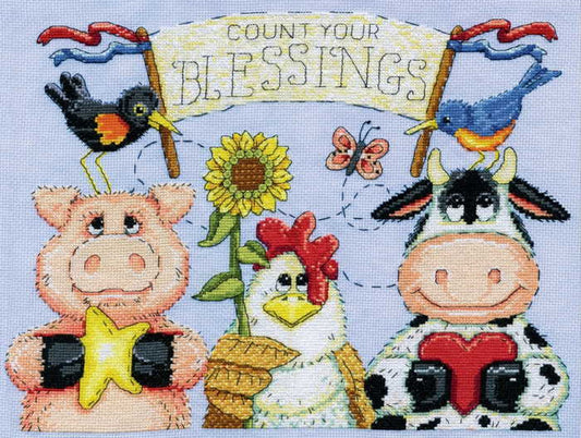Barnyard Blessings Cross Stitch Kit by Design Works