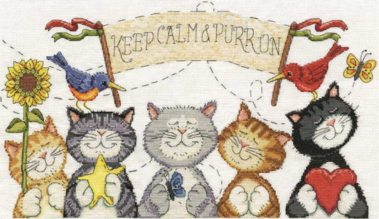 Purr On Cross Stitch Kit by Design Works