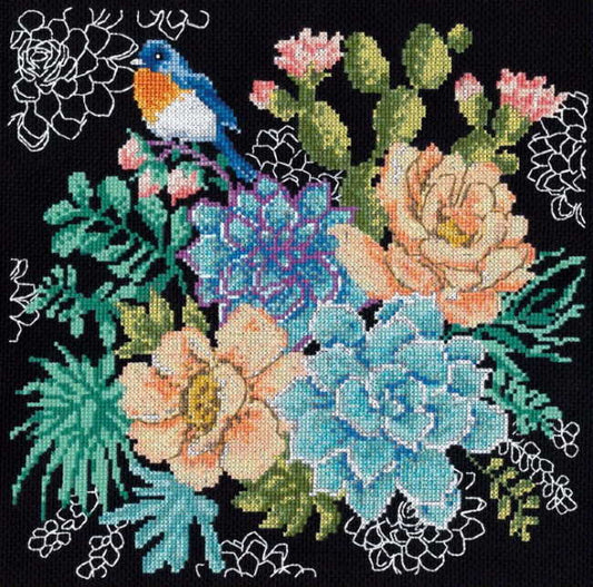 Succulents Cross Stitch Kit by Design Works