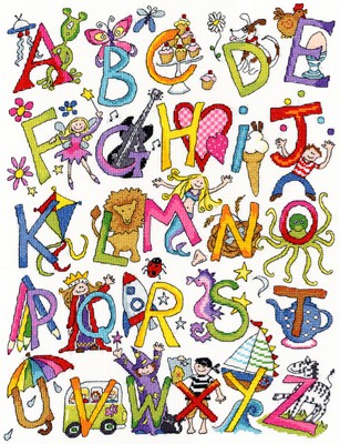 Alphabet Fun  Cross Stitch Kit By Bothy Threads