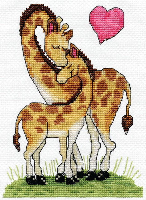 Giraffe Love Cross Stitch Kit by Design Works