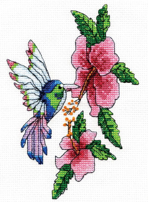 Hummingbird Cross Stitch Kit by Design Works