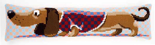 Dachshund Cross Stitch Draught Excluder Cushion Kit By Vervaco