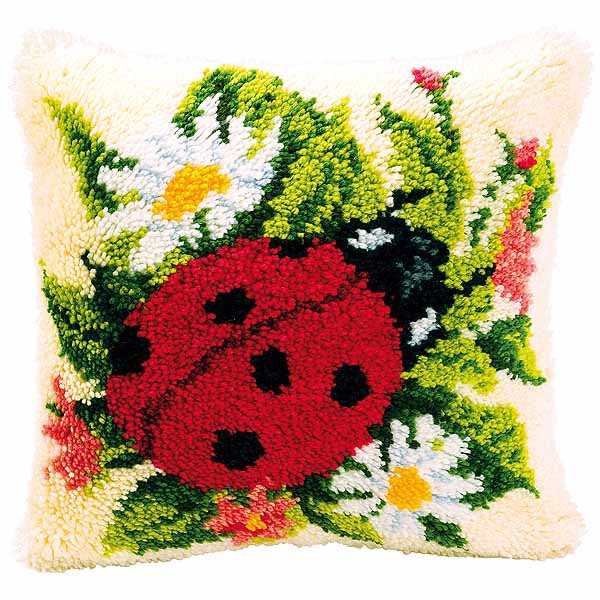 Ladybird Latch Hook Cushion Kit By Vervaco
