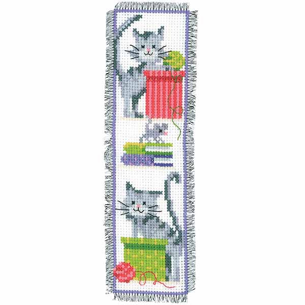 Cats Bookmark Cross Stitch Kit By Vervaco