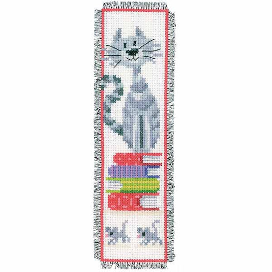 Cat Bookmark Cross Stitch Kit By Vervaco